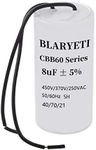 BLARYETI CBB60 8uF Motor Running Capacitor Start Capacitor for Air Conditioner AC 450V/370V/250V 50/60Hz 5%