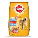 Pedigree Puppy Dry Dog Food, Meat & Milk, 10 Kg,Pack of 1