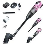 Pink Power Lightweight Cordless Vacuum Cleaner for Home Cleaning 20V Rechargeable Battery Cordless Stick Vacuum Cleaner – Portable Handheld Vacuum for Pet Hair, Carpet, Hard Floor - Hand Vacuum
