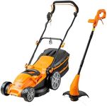 LawnMaster 1800W 40cm Electric Lawnmower with rear roller with Strimmer Set (350W 2-in-1 Grass Trimmer and Edger) 2 Year Guarantee