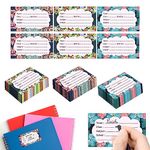 CLICKEDIN (Pack of 80pcs) School Copy Notebook Name Stickers Attractive Medium Size Three Different Design