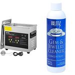 VEVOR 3L Upgraded Ultrasonic Cleaner + Blitz 653 Gem & Jewelry Cleaner Concentrate (8 fl oz)