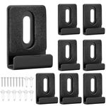 Metal Mirror Clips for Wall Mounting,Mirror Hanging Holder for Frameless Mirror with Screws Rubber Pads,Heavy Duty Mirror Hanger Bracket(8 Pack)