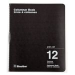 Blueline Columnar Book, Twin-Wire Binding, 12 Columns with Description, 80 Pages, 12-Inch x 10-Inch, Black (A767.12T)