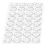 32Pcs Adhesive Bumper Pads Clear Rubber Feet,Clear Rubber Feet,Bumper Pads Adhesive Rubber Feet,Self-Adhesive Door Stops Door Handle Bumper Pads for Wall,Fridge,Cabinets(Cylindrical,11 * 3mm)