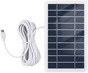 YUEKU 2W 5V Portable Solar Charger Waterproof Solar Panel Charger for Camping with Micro USB Plug for Charging Mobile Phones Mini Fans LED Light Home Monitor Camera