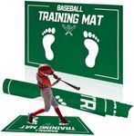 Gracfulcub Baseball Sliding Mat, T Ball, Baseball and Softball Batter Stance Training Mat, Batting Mat, Baseball Mats for Hitting 23.6 x 35.4 Inch (Green)