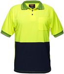 Prime Mover Unisex Polo Shirt, Yellow/Navy, Medium US