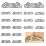 Universal Stainless Steel Furniture Corner Connector, 20pcs Furniture Triangle Support Frame Angle Brackets Shelves Brackets Furniture Fastener Joint Corner Connectors for Cupboard Cabinet Chair