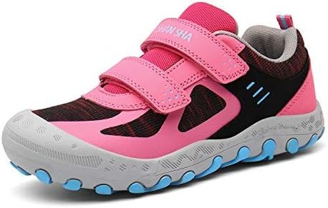 Mishansha Boy's Girl's Hiking Shoes Low Top Sneakers Outdoor Trekking Walking Climbing Running Shoes Rose 10.5 Little Kid