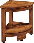 16.5" Teak Shower Bench, Teak Shower Stool, Corner Shower Bench, Corner Shower Stool, Teak Corner Shower Bench, Teak Shower Seat, Assembly Required