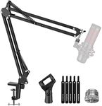 InnoGear Microphone Arm, Upgraded Mic Arm Microphone Stand Boom Suspension Stand with 3/8" to 5/8" Screw Adapter Clip for Blue Yeti Snowball, HyperX QuadCast SoloCast, Yeti x and other Mic, Medium
