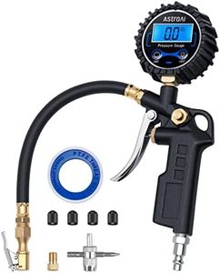 AstroAI Digital Tire Pressure Gauge with Inflator, 250 PSI Air Chuck & Compressor Accessories Heavy Duty with Quick Connect Coupler, 0.1 Display Resolution, Car Accessories, 1pack