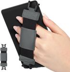 MoKo Soft Hand Strap for 6-8" Kindle eReaders Fire Tablet Kindle/Kobo/Voyaga/Lenovo/Sony Kindle E-Book Tablet, Black High-Elasticity Versatile Hand Strap Lightweight Finger Grip Holder, Space Gray