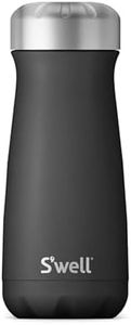 S'well Stainless Steel Traveler - Triple-Layered Vacuum-Insulated Travel Mug Keeps Coffee, Tea and Drinks Cold and Hot - BPA-Free Water Bottle, Onyx