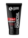 Beardo 3-in-1 Activated Charcoal Face Wash| Deep Cleanse, Exfoliate & Detoxify | All-in-One Face Wash for Oily Skin, Dirt & Pollution Removal | Oil Control Face wash for men 100ml
