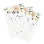 Bliss Collections Share a Memory Cards, 50 Pack of Blush Floral 4x6 Cards for Weddings, Showers, Birthdays, Celebration of Life, Funeral, Retirement, Going Away, Graduation Memories - Made in The USA