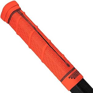 Buttendz Future Rubber Replacement Hockey Grip - Step Down Knob, Two-Tiered Player Knob with Twirl, Fits All Stick Sizes for Superior Control and Puck Feel (Fire, Black Drip)