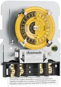 DEWENWILS T104M 24-Hour Mechanical Timer Switch (Mechanism Only), 208-277VAC DPST, 5HP 40A Pool Pump Timer Replacement, Heavy Duty, Manual Override, 2 ON/Off Time Switch for Pool Pump, Water Heater