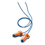 Howard Leight by Honeywell LT-30 100-Pair 32NRR Laser Trak Corded Single-Use Earplugs - Orange/Blue