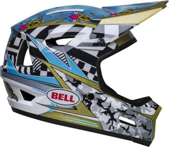 BELL Sanction 2 DLX MIPS Adult Full Face Mountain BMX Downhill Bike Helmet - Caiden 24 Gloss Black/White, X-Large (59–61 cm)