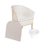 Performance Health Derby Basketweave Chair with Detachable Commode, Attachable Bed Pan for Elderly, Handicapped and Disabled