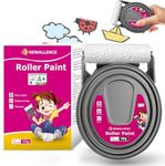 White Paint for Wall, 2-in-1 Small Rolling Brush Repair Tool,Touch up Paint for Walls Remove Stains Repair Kit,Water Based and Low Odor with Rolling Brush