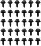 Dickno 30 PCS Car Fender Liner Screw Bolt, Automotive Bumper Mud Flaps Wheel Wells Screws Bolts 90159-60498 Compatible with Tacoma, Tundra, Highlander, RAV4, Prius, ES300h, GS350