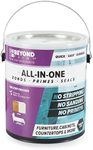 Beyond Paint All-in-One Refinishing Paint, No Sanding, Matte Finish for Cabinets, Countertops, Furniture and Doors, 1 Gallon, Bright White