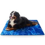 FurDreams Pet Cooling Mats – Self Cooling Mat Bed for Dogs, Cats to Prevent Overheating During Rest & Sleep – Heat Absorbing & Waterproof Gel Pillow Pad to Keep Ice Cool –Patterned(140x90cm)