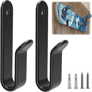 FOROIRON Horizontal Snowboard Wall Mount Clips Snowboard Wall Rack Snowboard Mount Storage Snowboard Display Wall Mount for Room, Garage (2 PCS)