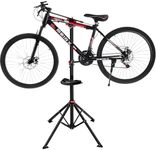 Bike Repair Stand Maintenance Workstand with Tripod Base and Quick Release Telescopic Arm & Tool Tray Height Adjustable Bicycle Workstand Max 66lbs for Road Mountain MTB Bikes