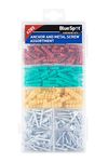 Blue Spot 40542 285PCE Anchor/Metal Screw Assortment, Set of 285 Pieces