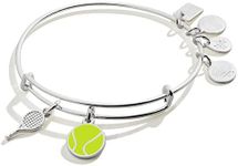 Alex and Ani Collaborations Expandable Bangle for Women, Team USA Duo Charms, Shiny Finish, 2 to 3.5 in, Expandable, Non-Precious Metal,