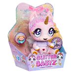 MGA'S Glitter Babyz Unicorn Baby Doll - JEWELS DAYDREAMER -Includes Magical Colour Changes, Lavendar Glitter Hair, “Magic” Outfit, Diaper, Shampoo Bottle & Pacifier Accessories - For Kids Ages 3+