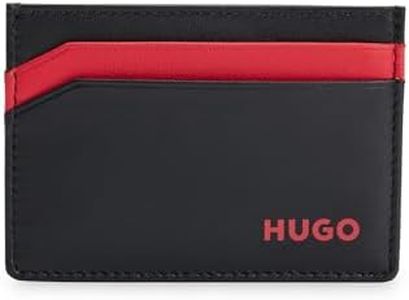HUGO Boss - Tarjetero Moderno para Hombre, Talla única, Negro -, Talla única, Moderno