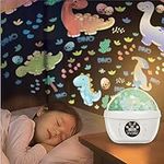 Tarklanda Kids Alarm Clock,Dinosaur Night Light Clock for Boys,Green Dino Digital Projector Toddler Bedroom Decor,Kids oK to Wake Music Boys Birthday Gifts