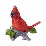 Enesco Jim Shore Heartwood Creek Cardinal Sitting on Branch Figurine, 5 Inch, Multicolor