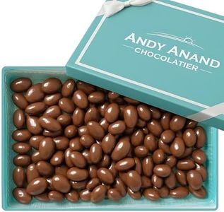 Andy Anand Milk Chocolate Covered Almonds - Freshly Roasted Crunchy Almonds Smothered in Rich Creamy Belgian, Ideal For Women, Men and Kids, Delicious, No Preservatives, Beautiful Gift Boxed (1 lb)