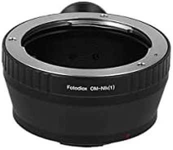 Fotodiox Lens Mount Adapter - Olympus Zuiko (OM) 35mm SLR Lens to Nikon 1-Series Mirrorless Camera Body