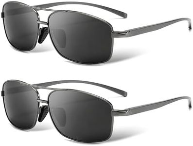 SUNGAIT Ultra Lightweight Rectangular Polarized Sunglasses UV400 Protection