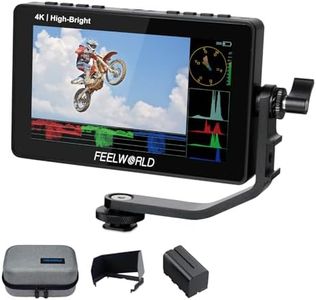 FEELWORLD F5 Prox 5.5 Inch 1600nit High Bright DSLR Camera Field Monitor with F970 Battery 6600mAh and Bag, Touchscreen Waveform LUT External Install and Power Kit 1920x1080 HDMI in Out Type-c Input