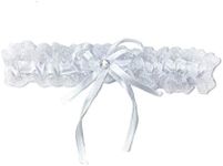 Bridal Garter Lace White Garter White Bow and Rhinestone Lace Garter Wedding Garter Bride, Wedding Garter