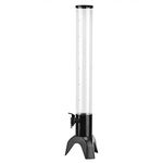 Shoppers Hub PNQ 3 Litre Three-Legged Metal Base Draft Beer Tower Juice Beverage Dispenser with Removable Ice Tube for Keeping Liquid Cold, Black