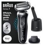 Braun Series 7 Electric Shaver for Men with Precision Trimmer & SmartCare Center, Cordless Foil Razor, Wet & Dry, 100% Waterproof, UK 2 Pin Plug, 70-N7200cc, Black Razor