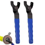 2 Pcs Angle Grinders Adjustable Spanner 10-30mm Angle Grinder Key Adjustable Angle Grinder Spanner Detachable Grinder Tool Adjust Grinding Disc Pin Spanner with Non-Slip Handle for Angle Grinders