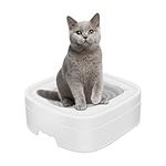 Cat Toilet Training Kit, Cat Toilet Training System, Flushable Potty Training Toilet Seat with Flushing Litter, Durable Toilet Trainer for Cat, Training Toilet Seat for Cats