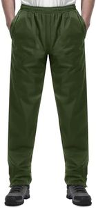 iCreek Men's Outdoor Waterproof Pants Waterproof Rain Pants Outdoor Windproof Breathable Outdoor Pants, Military Green, M/76 cm entrejambe