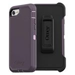 otterbox defender series case for iphone 8 & iphone 7 (not plus) - frustration free packaging - purple nebula (winsome orchid/night purple) - Purple