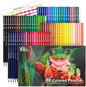 Kird Barken 80 Colored Pencils – Professional Color Pencils for Adult Coloring Books,Coloring Pencils with Oil-Based Cores,Soft Core, Art Supplies Gift for Beginners & Adults